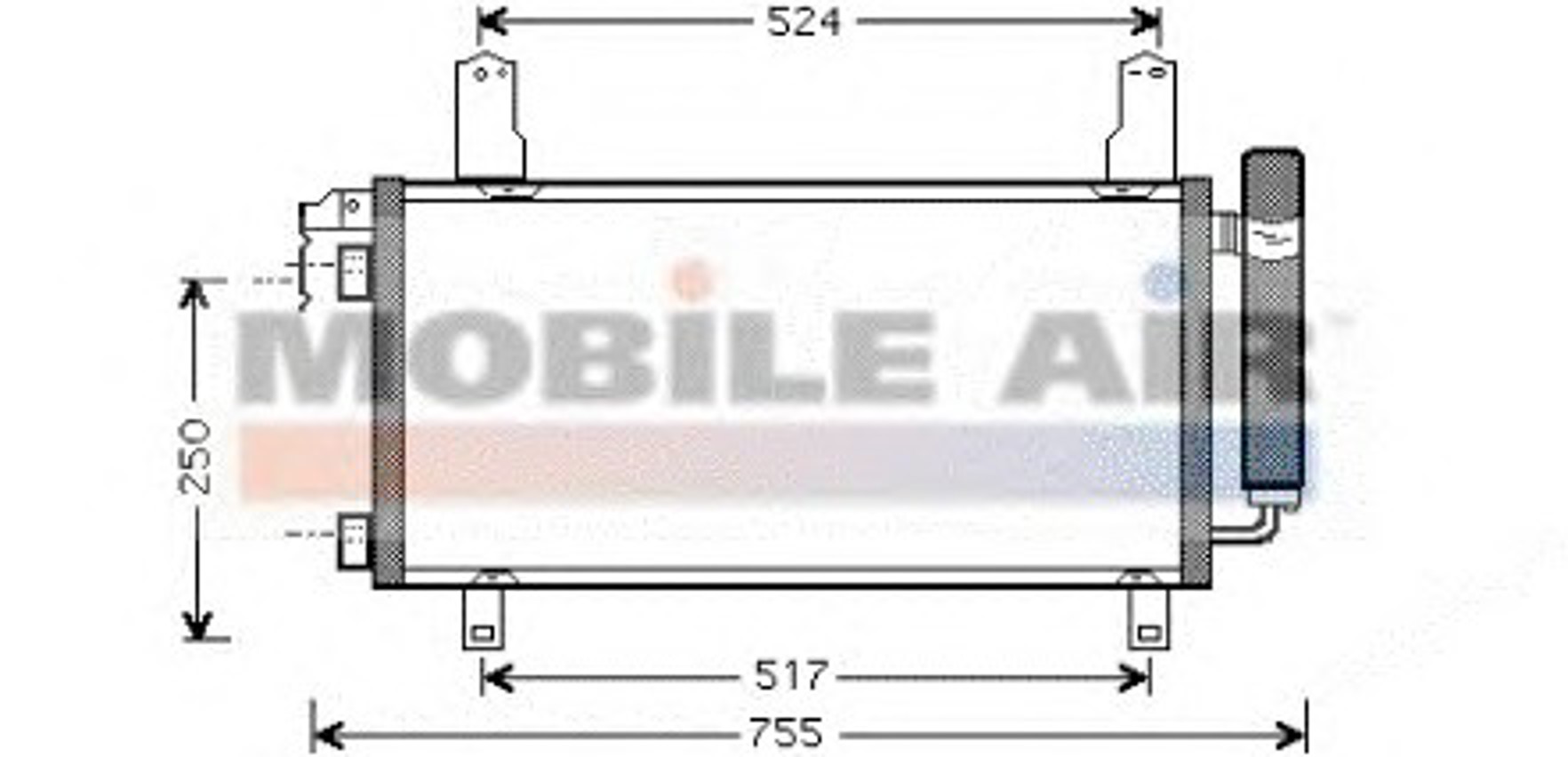 Конденсатор кондиционер VAN WEZEL 27005157