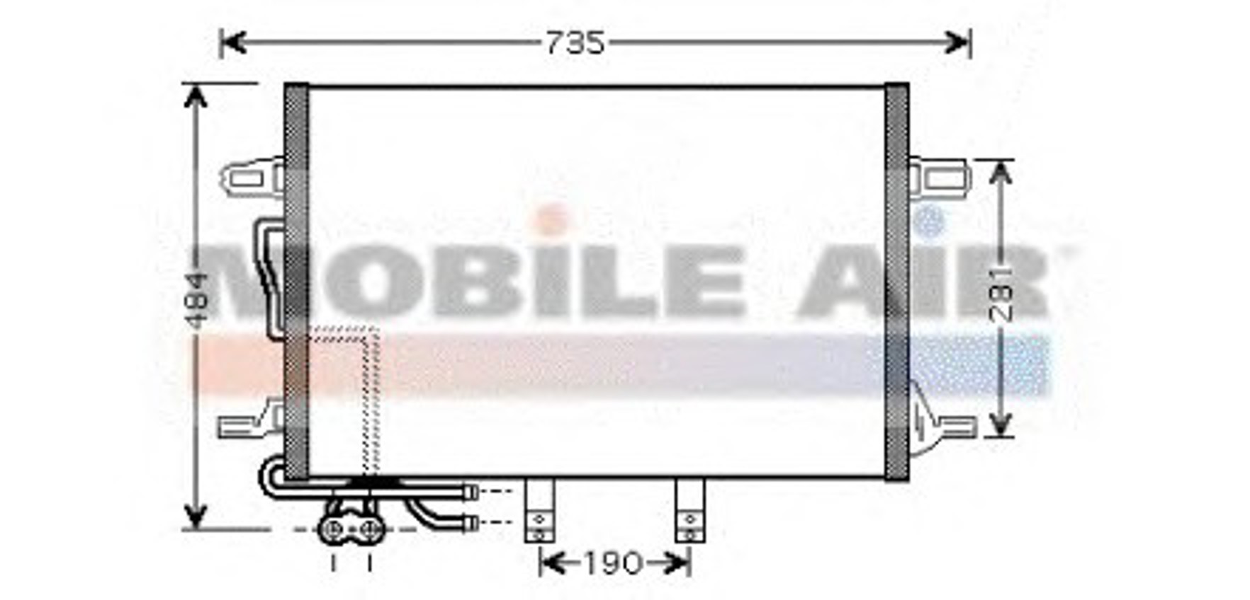 Конденсатор кондиционер VAN WEZEL 30005307