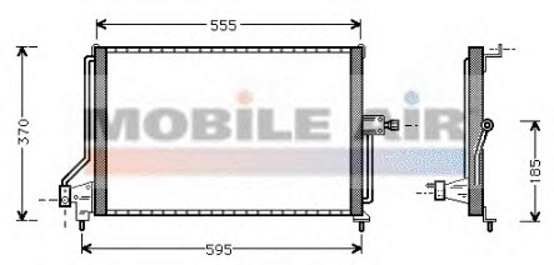 Конденсатор кондиционер VAN WEZEL 37005209