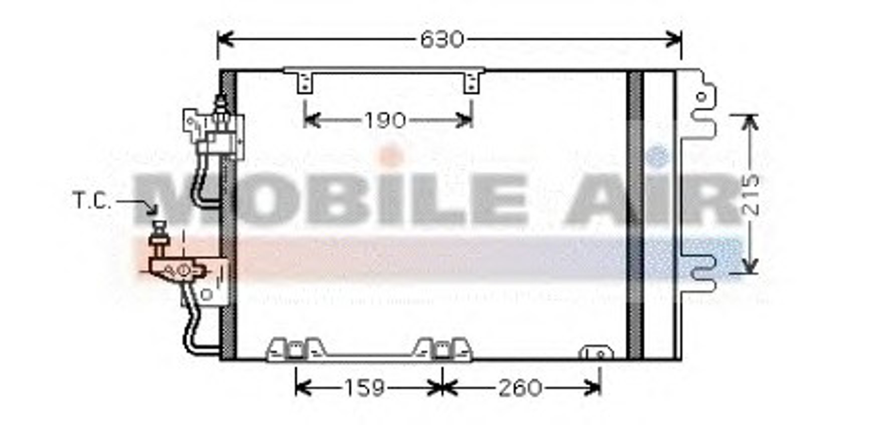 Конденсатор кондиционер VAN WEZEL 37005367