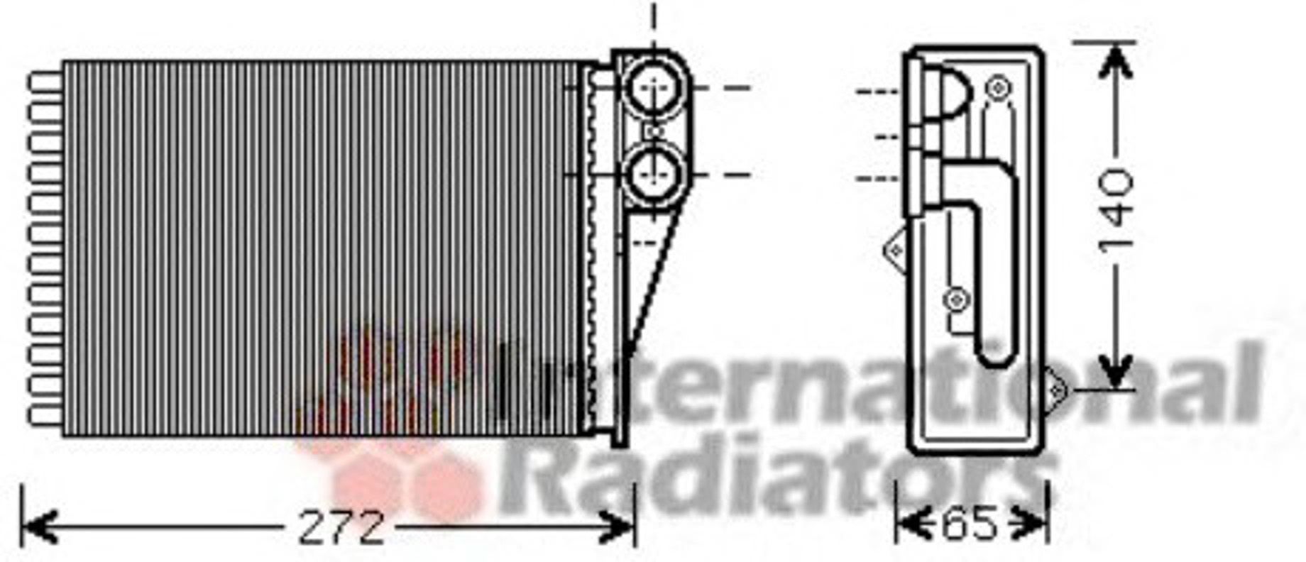 Радиатор отопителя VAN WEZEL 40006292
