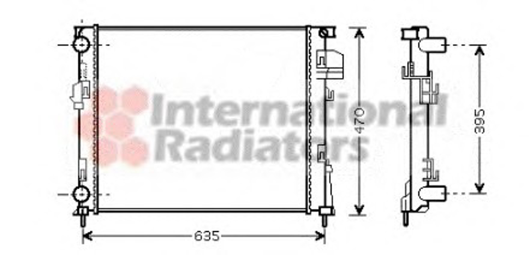Радиатор системы охлаждения VAN WEZEL 43002327