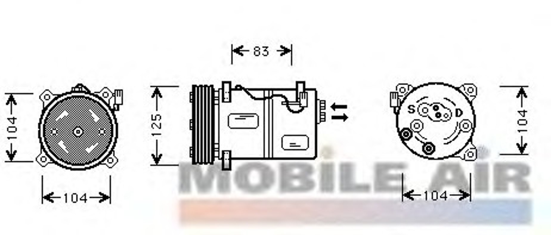 Компрессор кондиционера VAN WEZEL 5900K030