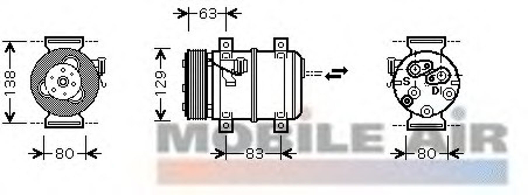 Компрессор кондиционера VAN WEZEL 5900K120
