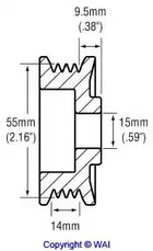 Шкив генератора WAI 24-82256