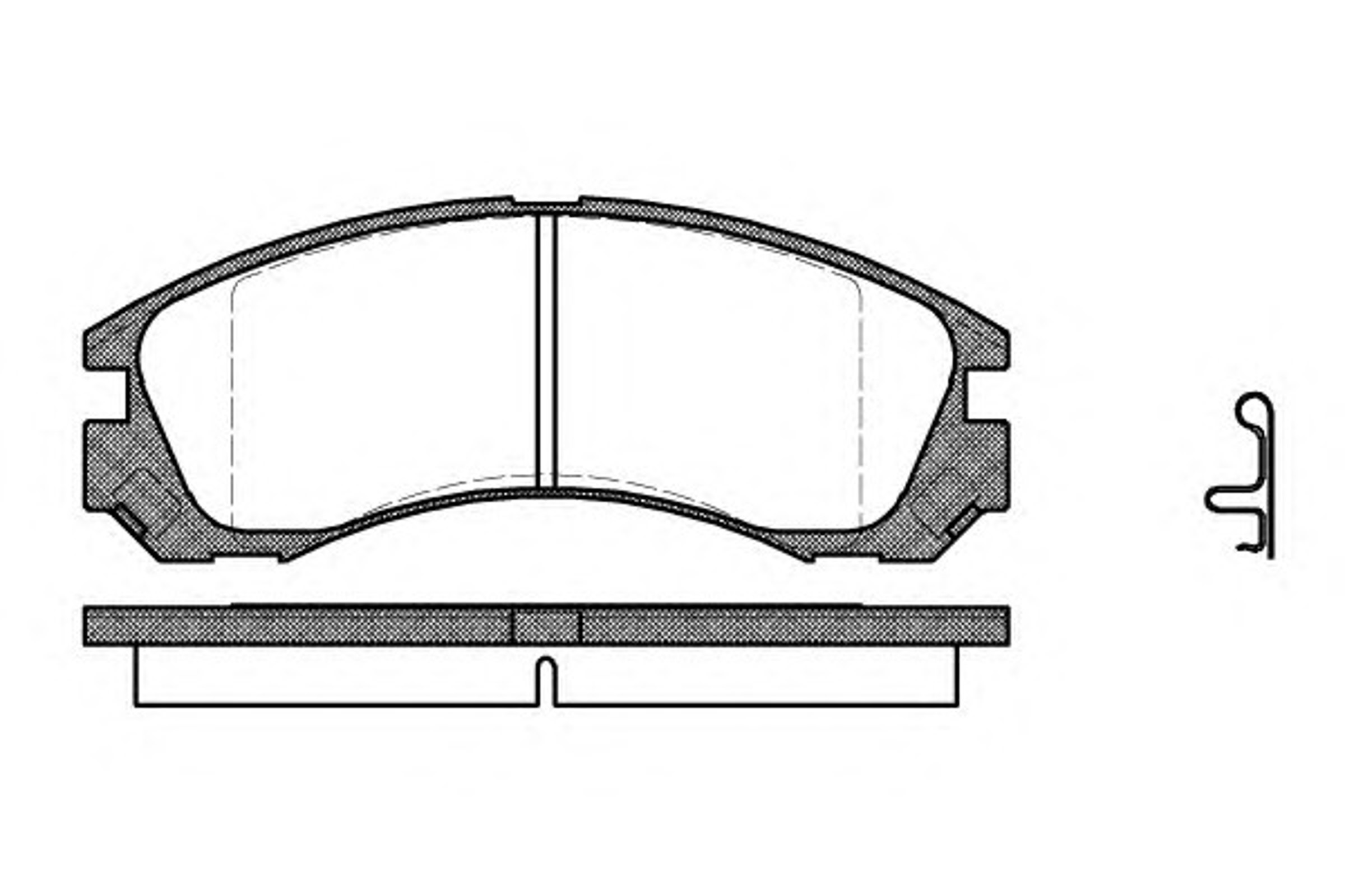 Комплект тормозных колодок дисковый тормоз WOKING P2543.22