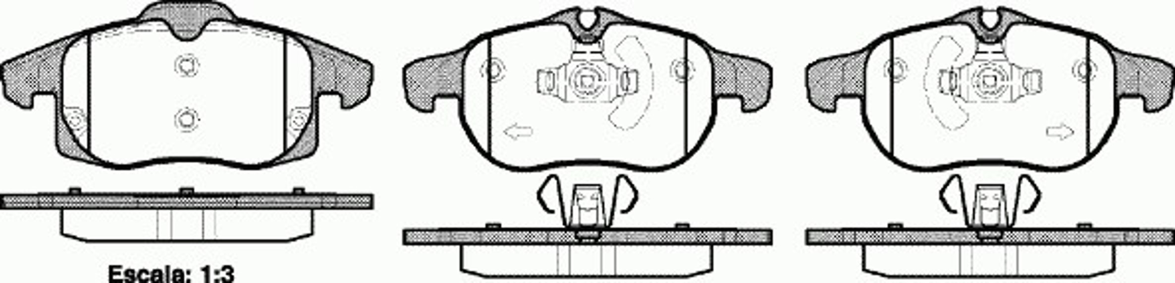 Комплект тормозных колодок дисковый тормоз WOKING P9883.40