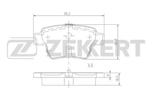 Тормозные колодки ZEKKERT BS-1144