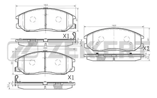 Тормозные колодки ZEKKERT BS-1794