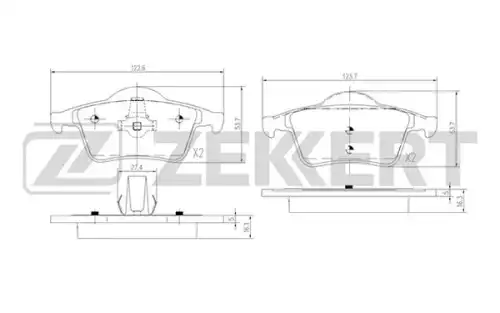 Тормозные колодки ZEKKERT BS-2759