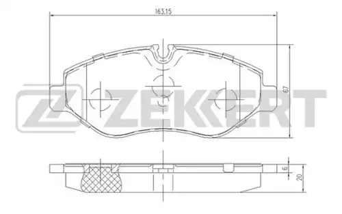 Колодки торм. диск. передн. mb sprinter 3-t (906) 06- v-class (w447) 14- vito zekkert ZEKKERT BS-2844