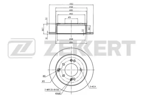 Тормозные диски ZEKKERT BS-5642
