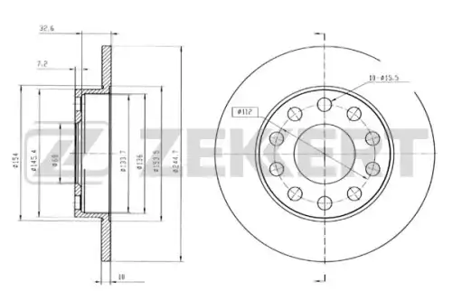 Тормозные диски ZEKKERT bs-5780