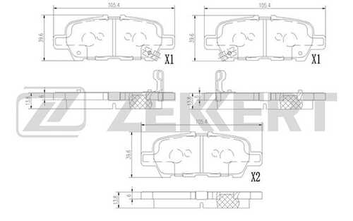Bs1367 колодки торм. диск. задн. nissan cube (z12) 10- juke (f15) 10- pulsar (c13) 14- teana (j32 j3 ZEKKERT BS1367