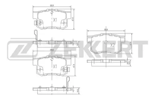 Колодки тормозные ZEKKERT BS1713