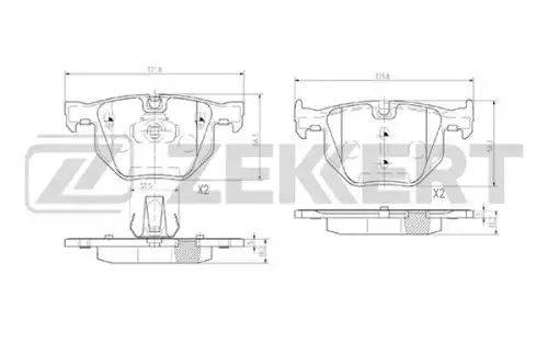 Bs2937 zekkert колодки торм. диск. задн. bmw x5 (e70) 06- x5 (f15f85) 13- x6 (e71e72) 08- x6 (f ZEKKERT BS2937