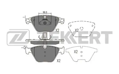 Bs2946 колодки торм. диск. передн. bmw 5 (f07 f10 f11) 09- 6 (f06 f12 f13) 11- 7 (f01 f02 f01n f02n ZEKKERT BS2946