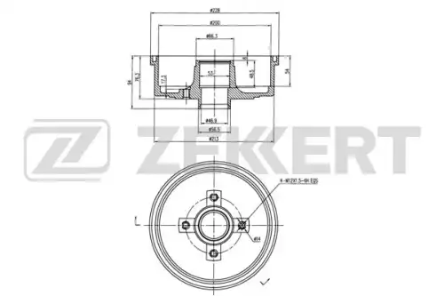 Тормозной барабан ZEKKERT BS5544
