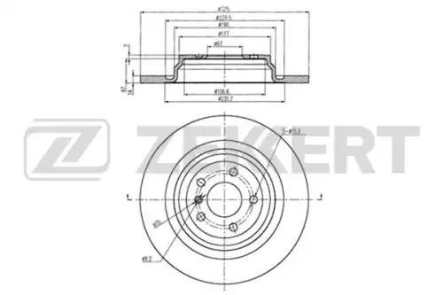 Bs6118 диск торм. зад. mb m-class (w166) 11- gle (w166 c292) 15- ZEKKERT BS6118