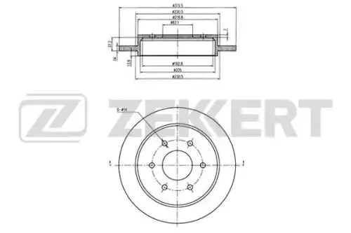 Диск торм. зад. infinity qx56 03- ZEKKERT BS6246