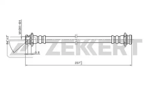 Шланг тормозной задний suzuki baleno (eg) 95- suzuki liana (er) 01- suzuki wagon r+ (em) 00- ZEKKERT BS9394