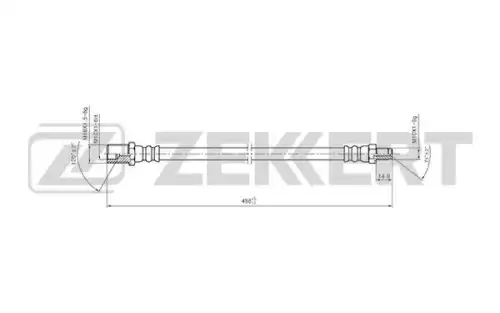 Шланг тормозной передний iveco daily i-ii 78 zekkert ZEKKERT BS9419