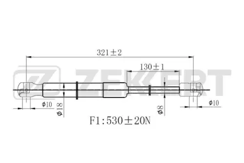 Gf-2504 амортизатор багажника peugeot 408 10- ZEKKERT GF-2504