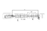 Gf-2538 пружина газовая багажника прав. subaru outback (bl bp) 03- legacy (bp) 03- ZEKKERT GF-2538