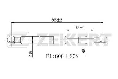 Gf2467 амортизатор багажника volvo xc60 08 ZEKKERT GF2467