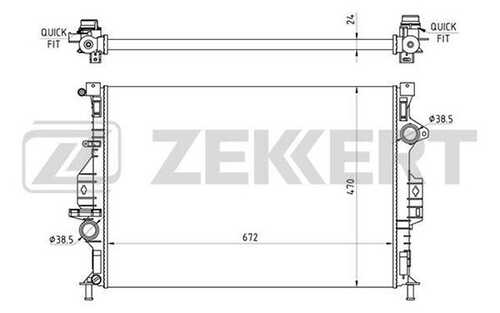Радиатор охл. дв ZEKKERT MK1244