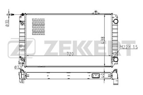 Mk1512 радиатор охл. дв. audi a8 94- ZEKKERT MK1512