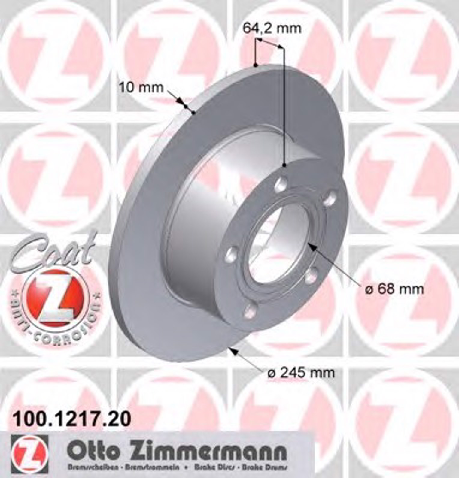 Тормозной диск coat z