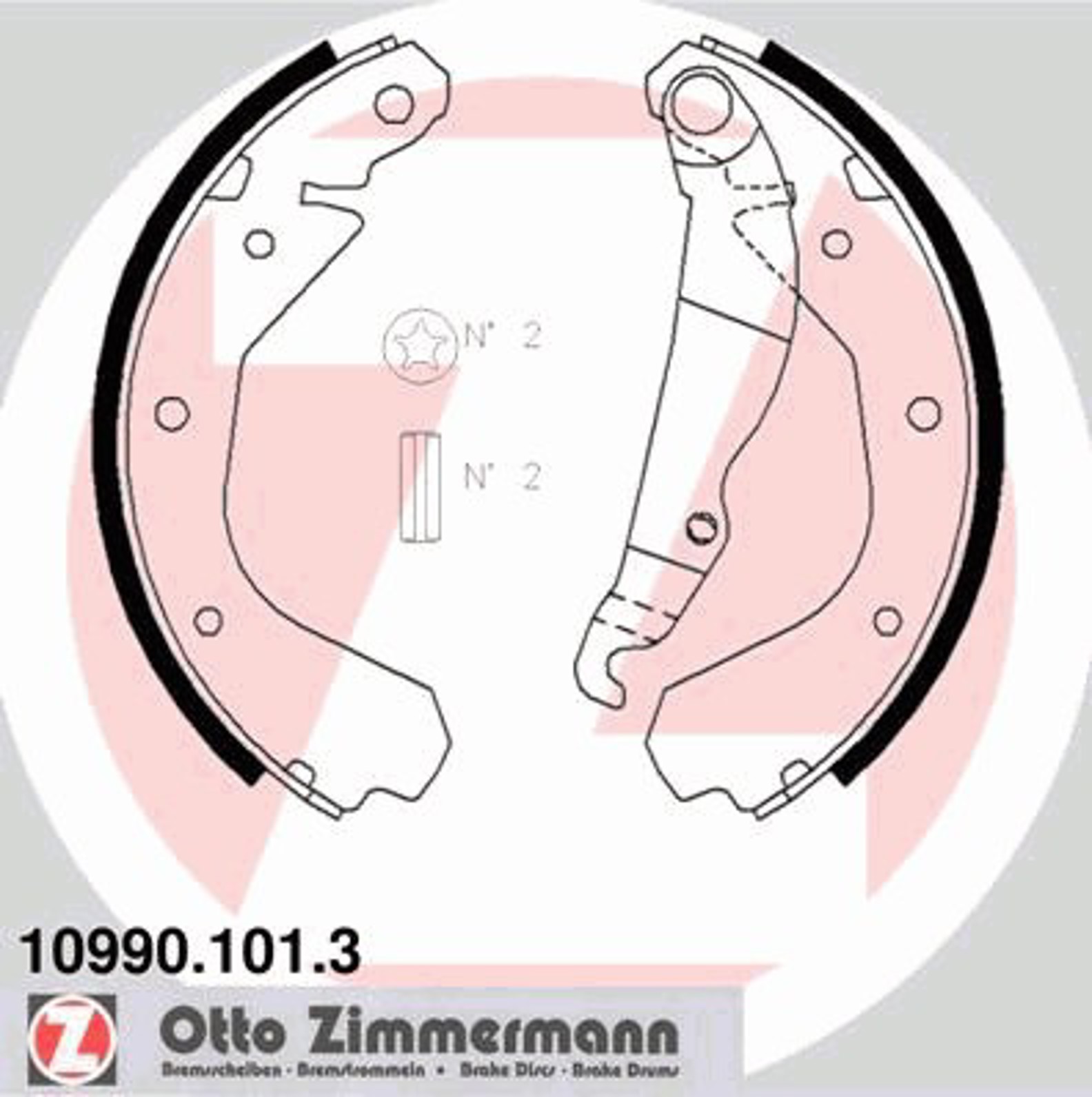 Барабан тормозной ZIMMERMANN 10990.101.3