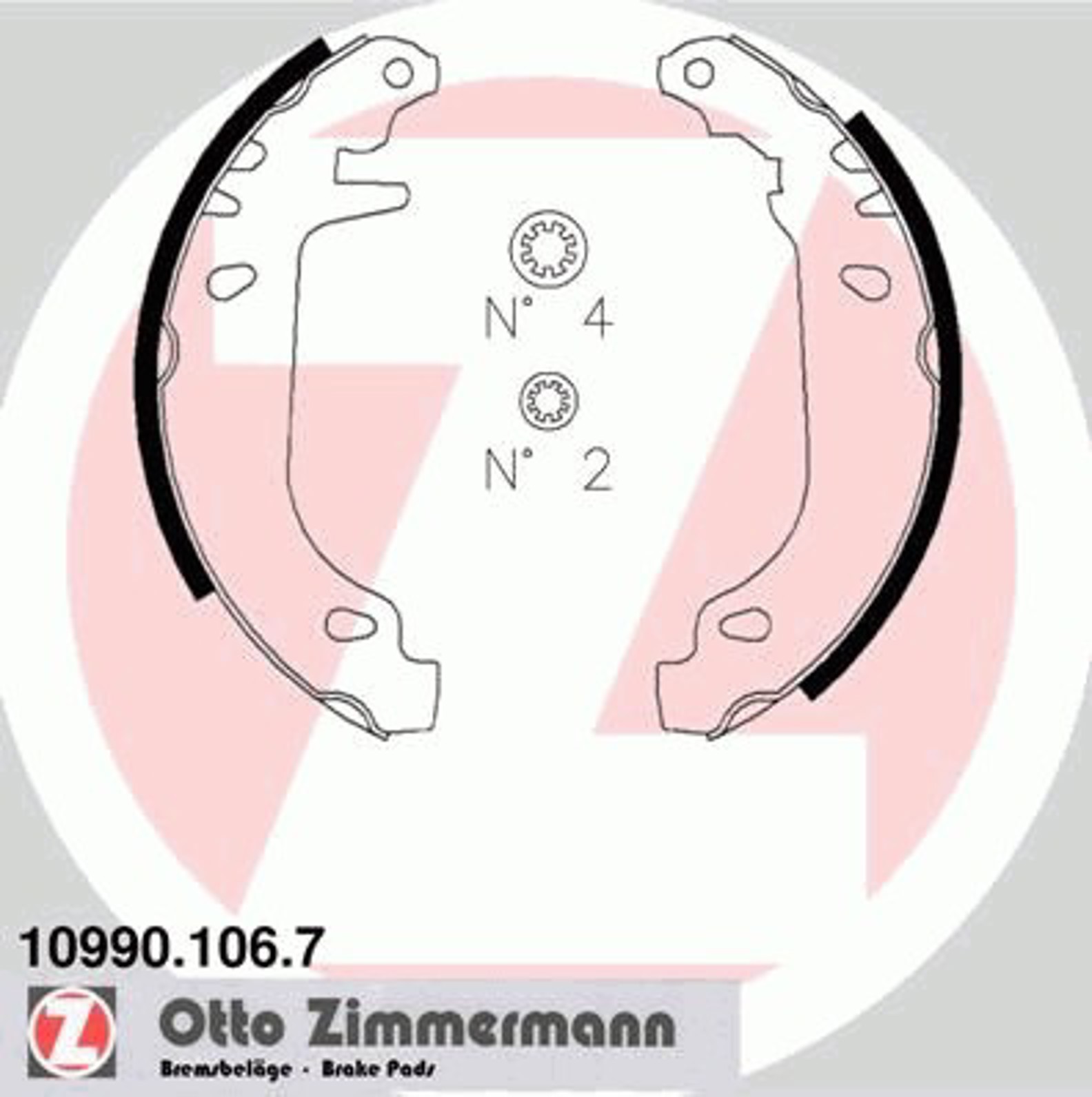 Барабан тормозной ZIMMERMANN 10990.106.7