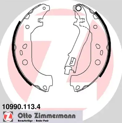 Тормозные колодки задние (барабанные) ZIMMERMANN 10990.113.4