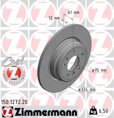 Тормозные диски ZIMMERMANN 150.1272.20