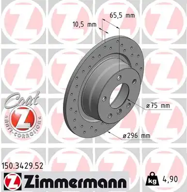 Тормозные диски ZIMMERMANN 150.3429.52