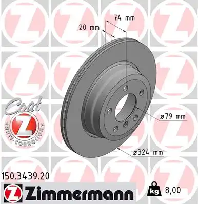 Тормозные диски ZIMMERMANN 150.3439.20