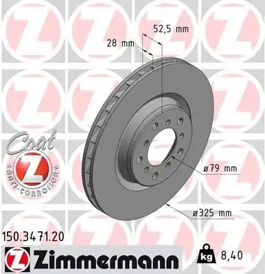 Тормозные диски ZIMMERMANN 150.3471.20