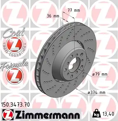 Тормозные диски ZIMMERMANN 150.3473.70