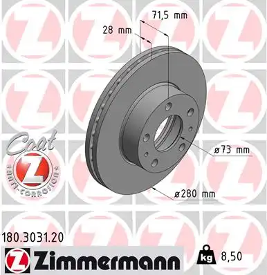 Тормозной диск coat z
