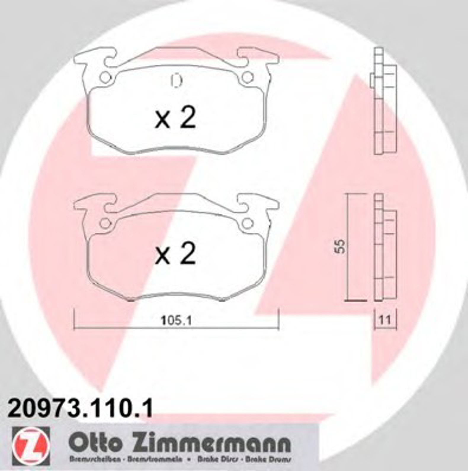 Колодки торм зад. диск. citr xsara 97-05/ren megane/clio/pgt 206 зад.