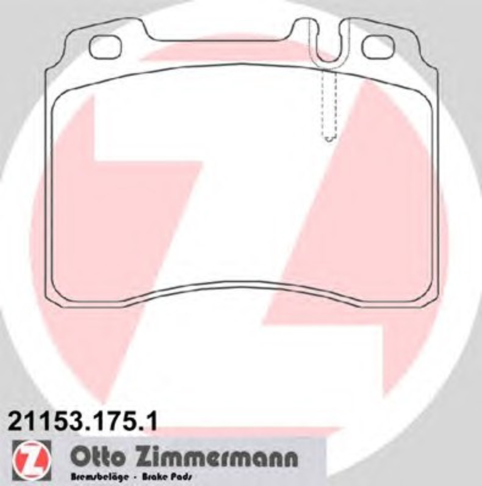 Колодки торм mer w201 e25i 16v 91-93 w124 280 300320400500e пер 89-93 ZIMMERMANN 21153.175.1