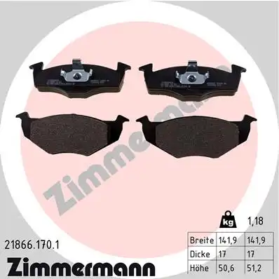 Тормозные колодки ZIMMERMANN 21866.170.1