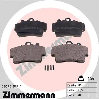 Тормозные колодки ZIMMERMANN 21937.155.9