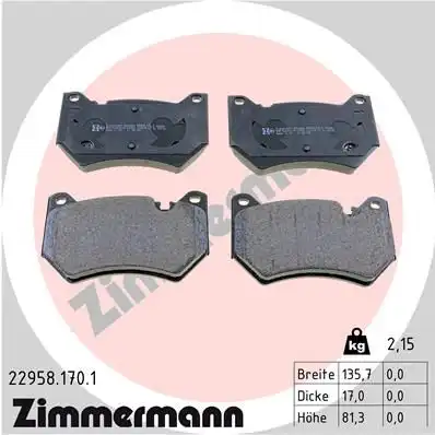 22958.170.1 тормозные колодки sbb audi