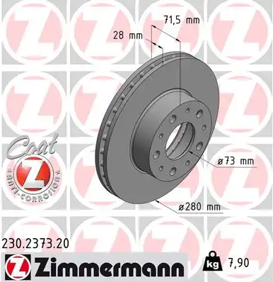 Тормозной диск coat z