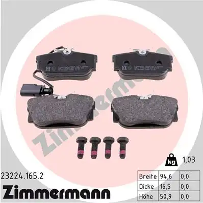 Тормозные колодки ZIMMERMANN 23224.165.2