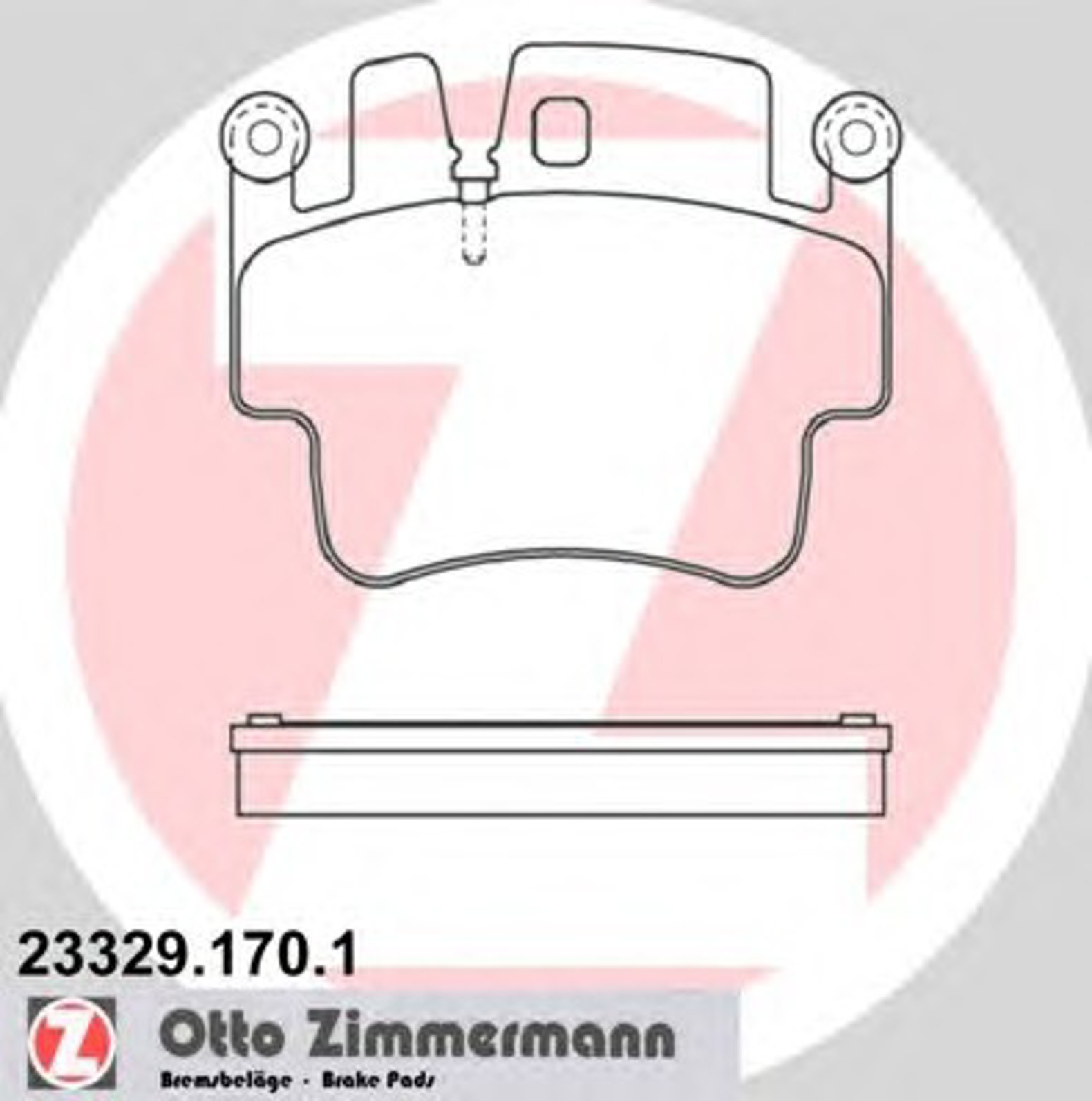 Колодки торм pors 911 3. 4/3.6/3. 8 c датч 06/97- ZIMMERMANN 23329.170.1