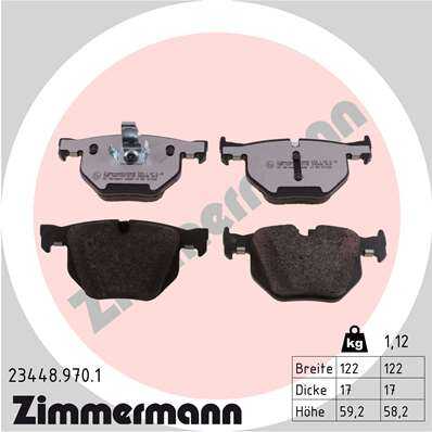 Тормозные колодки дисковые ZIMMERMANN 23448.970.1